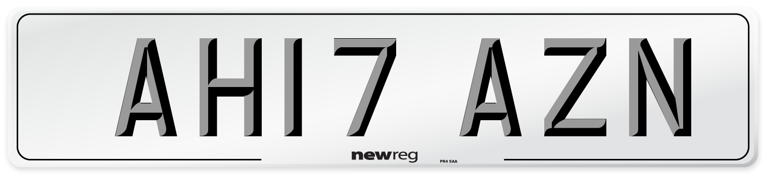 AH17 AZN Number Plate from New Reg